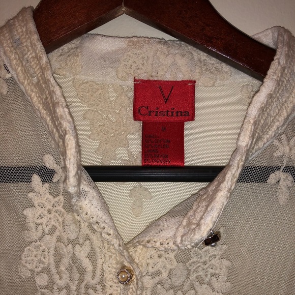 🔥SALE🔥 Anthropologie Boho Sheer Lace Crochet Tunic - Picture 5 of 8